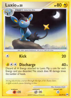 Luxio Uncommon card from Platinum Arceus