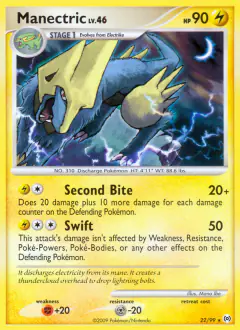 Manectric Rare card from Platinum Arceus