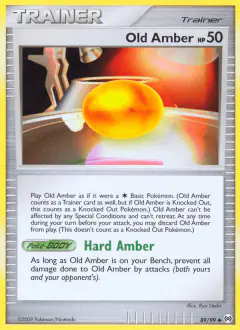 Old Amber Common card from Platinum Arceus