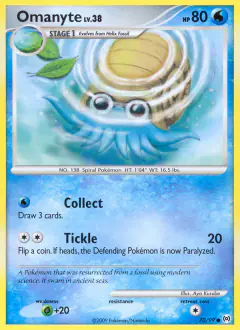 Omanyte Common card from Platinum Arceus