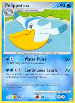 Pelipper Rare card from Platinum Arceus