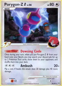 Porygon-Z G Rare card from Platinum Arceus