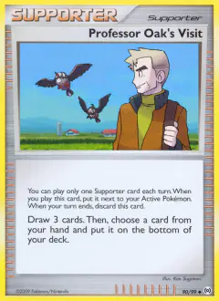 Professor Oak's Visit Uncommon card from Platinum Arceus