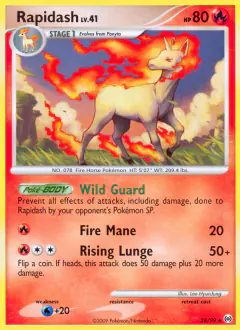 Rapidash Rare card from Platinum Arceus