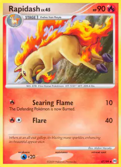 Rapidash Uncommon card from Platinum Arceus