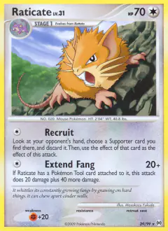 Raticate Rare card from Platinum Arceus