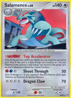 Salamence Rare Holo card from Platinum Arceus