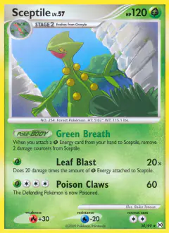 Sceptile Rare card from Platinum Arceus