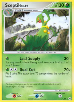 Sceptile Rare card from Platinum Arceus