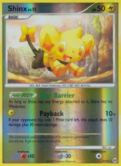 Shinx Rare card from Platinum Arceus