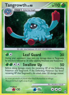 Tangrowth Rare Holo card from Platinum Arceus