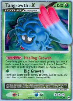 Tangrowth LV.X Rare Holo LV.X card from Platinum Arceus