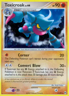 Toxicroak Rare Holo card from Platinum Arceus