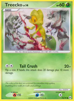 Treecko Common card from Platinum Arceus