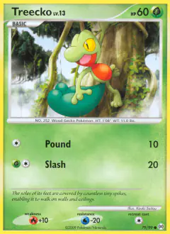 Treecko Common card from Platinum Arceus