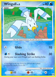 Wingull Common card from Platinum Arceus