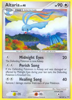 Altaria Rare card from Platinum Base