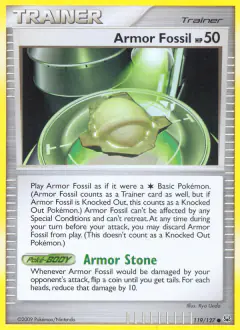 Armor Fossil Common card from Platinum Base