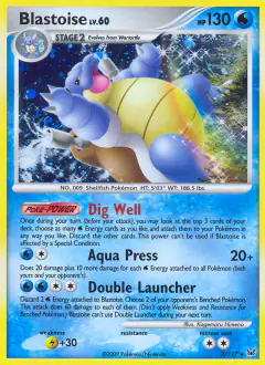 Blastoise Rare Holo card from Platinum Base