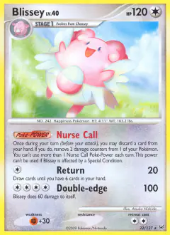 Blissey Rare card from Platinum Base