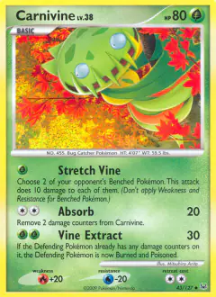 Carnivine Uncommon card from Platinum Base