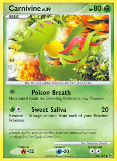 Carnivine Common card from Platinum Base