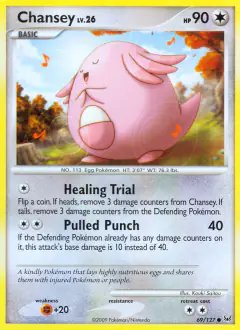 Chansey Common card from Platinum Base