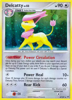 Delcatty Rare Holo card from Platinum Base
