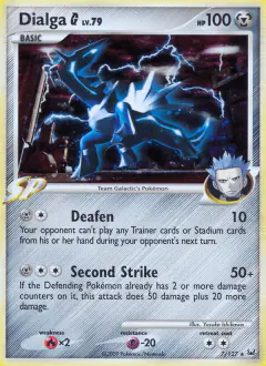 Dialga G Rare Holo card from Platinum Base