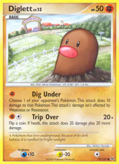 Diglett Common card from Platinum Base