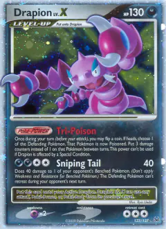 Drapion LV.X Rare Holo LV.X card from Platinum Base