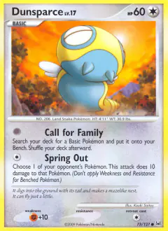 Dunsparce Common card from Platinum Base