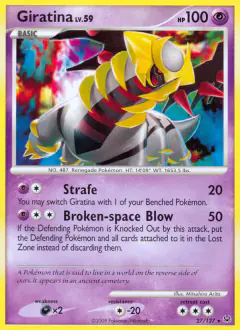 Giratina Rare card from Platinum Base