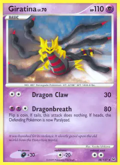 Giratina Rare card from Platinum Base