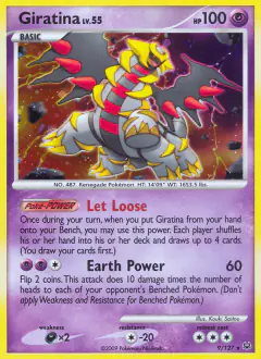 Giratina LV.55 Rare Holo card from Platinum Base