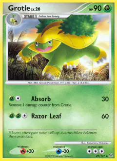 Grotle Uncommon card from Platinum Base