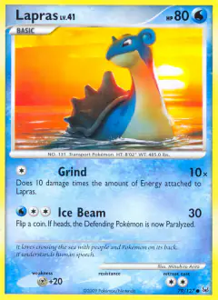 Lapras Common card from Platinum Base