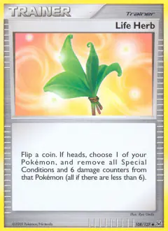Life Herb Uncommon card from Platinum Base