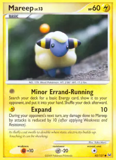 Mareep Common card from Platinum Base