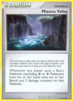 Miasma Valley Uncommon card from Platinum Base