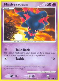 Misdreavus Common card from Platinum Base