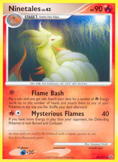 Ninetales Rare card from Platinum Base