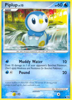 Piplup Common card from Platinum Base