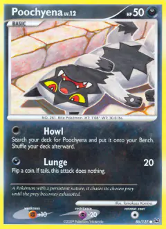 Poochyena Common card from Platinum Base
