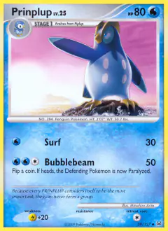 Prinplup Uncommon card from Platinum Base