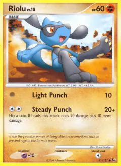 Riolu Common card from Platinum Base