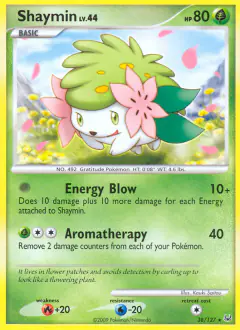 Shaymin Rare card from Platinum Base