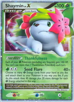 Shaymin LV.X Rare Holo LV.X card from Platinum Base