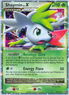 Shaymin LV.X Rare Holo LV.X card from Platinum Base