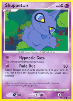 Shuppet Common card from Platinum Base